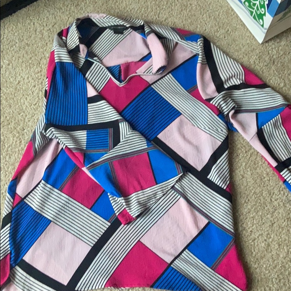 multi colored blouse